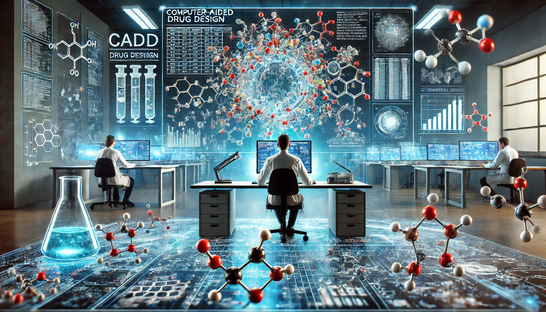 computer-aided drug design (CADD) in pharmaceutical discovery scientist researcher